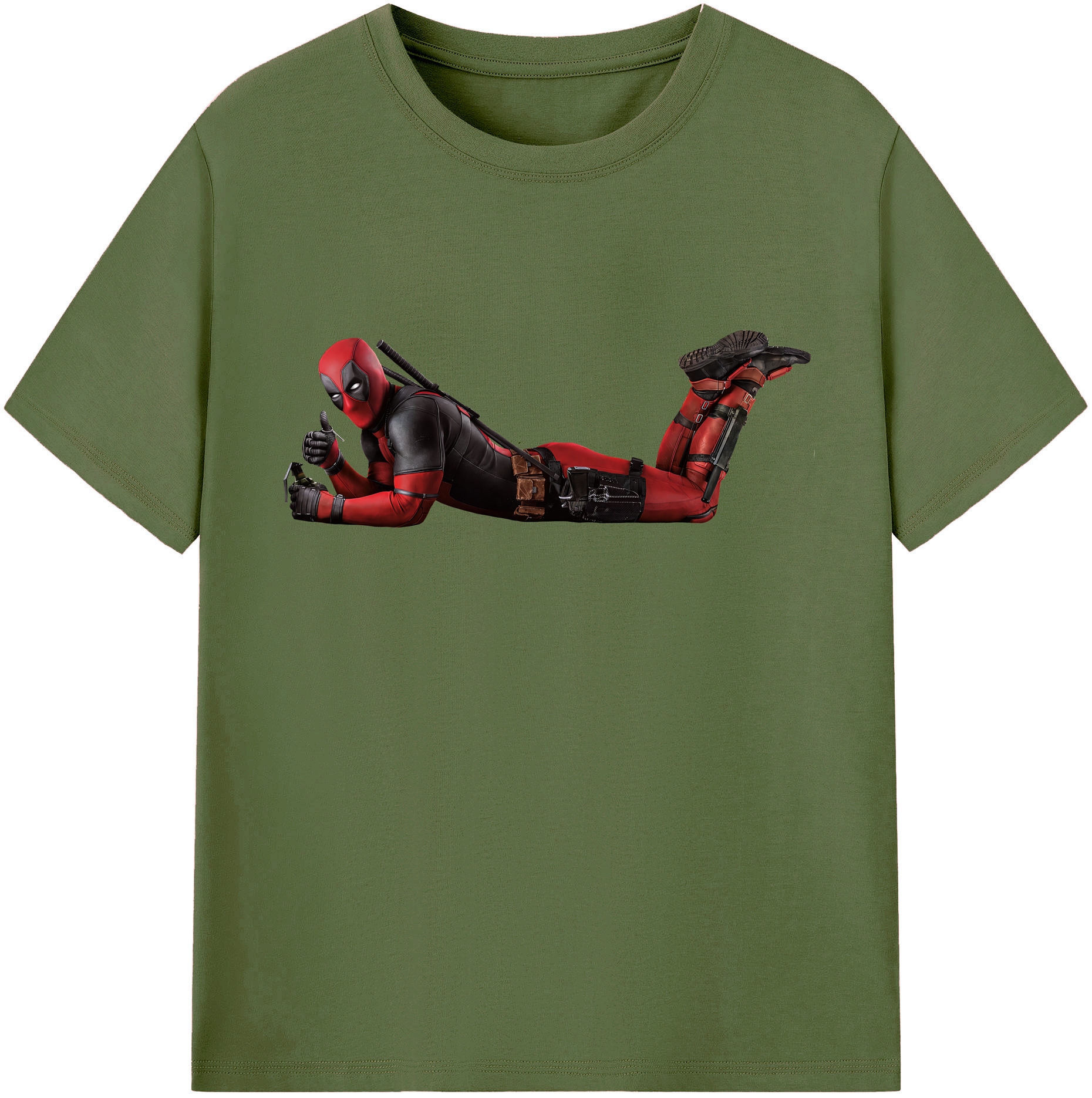（画像用） Deadpool デッドプール 綿100％半袖Tシャツ（フロントプリント）